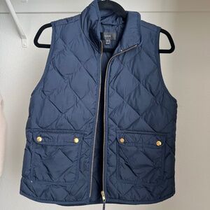 J Crew Quilted Vest | Navy | Petite Medium